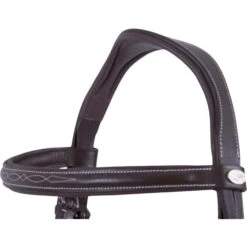 Bridle, Snaffle Bridle, With Reins -Equestrian Supplie Shop 2021 Trense mitLuxus Nahten black2 processed processed 1280x1280