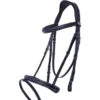 Bridle, Snaffle Bridle, With Reins -Equestrian Supplie Shop 2021 Trense mitLuxus Nahten black processed processed 1280x1280