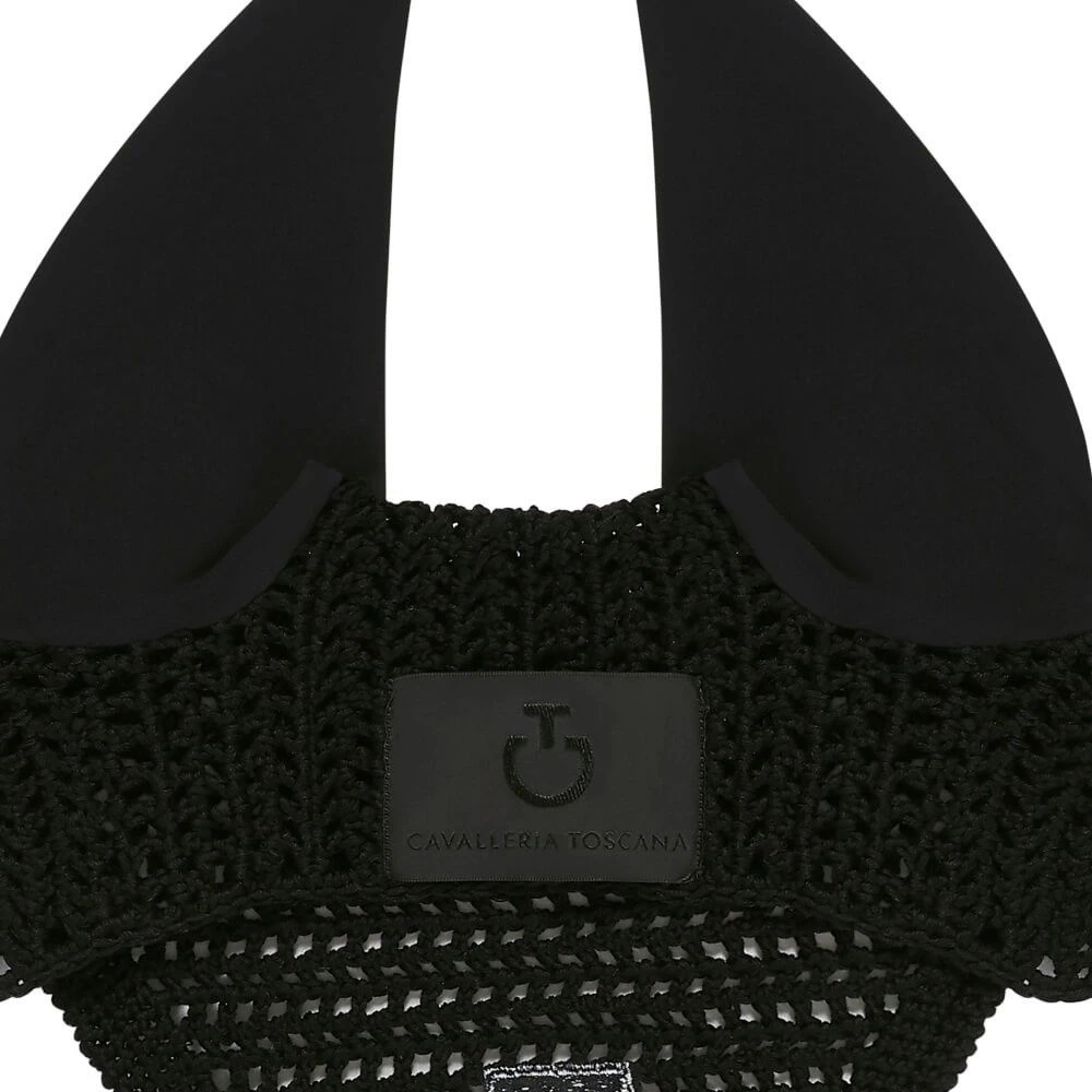 Cavalleria Toscana Fly Bonnet Light Weight CT Crochet, Fly Ears 4 Cavalleria Toscana Fly Bonnet Light Weight CT Crochet, Fly Ears - Image 2