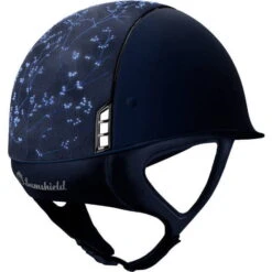 Riding Helmet Classic SM,Top Crystal Leaf,Trim+Blazon Blk Chrome, With Dressage Chin Strap 6 Riding Helmet Classic SM,Top Crystal Leaf,Trim+Blazon Blk Chrome, With Dressage Chin Strap -Equestrian Supplie Shop Blau hinten processed 1280x1280