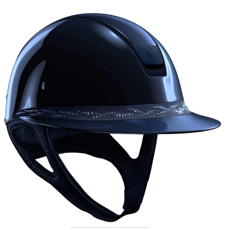 Riding Helmet Miss Shield SG,FB Flower Swarovski,Trim+Blazon Matt,with Dressage Chin Strap 3 Riding Helmet Miss Shield SG,FB Flower Swarovski,Trim+Blazon Matt,with Dressage Chin Strap