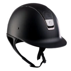 Riding Helmet Classic Shadowmatt, Top Shimmer, Trim + Blazon Blk Chrm, Full Holo Stones