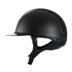 Riding Helmet Classic SM, Top Alct Holo Shield Sw, Trim+Blazon Black Chrome, 5 Holo Stones -Equestrian Supplie Shop DSC02008 1280x1280