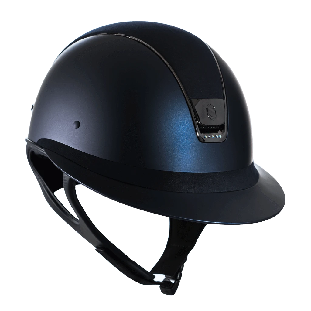 Riding Helmet Miss Shield SM, Holo Shield Sw, FB Alct, Trim+Blazon Blk Chrm, 5 Holo Stones 3 Riding Helmet Miss Shield SM, Holo Shield Sw, FB Alct, Trim+Blazon Blk Chrm, 5 Holo Stones