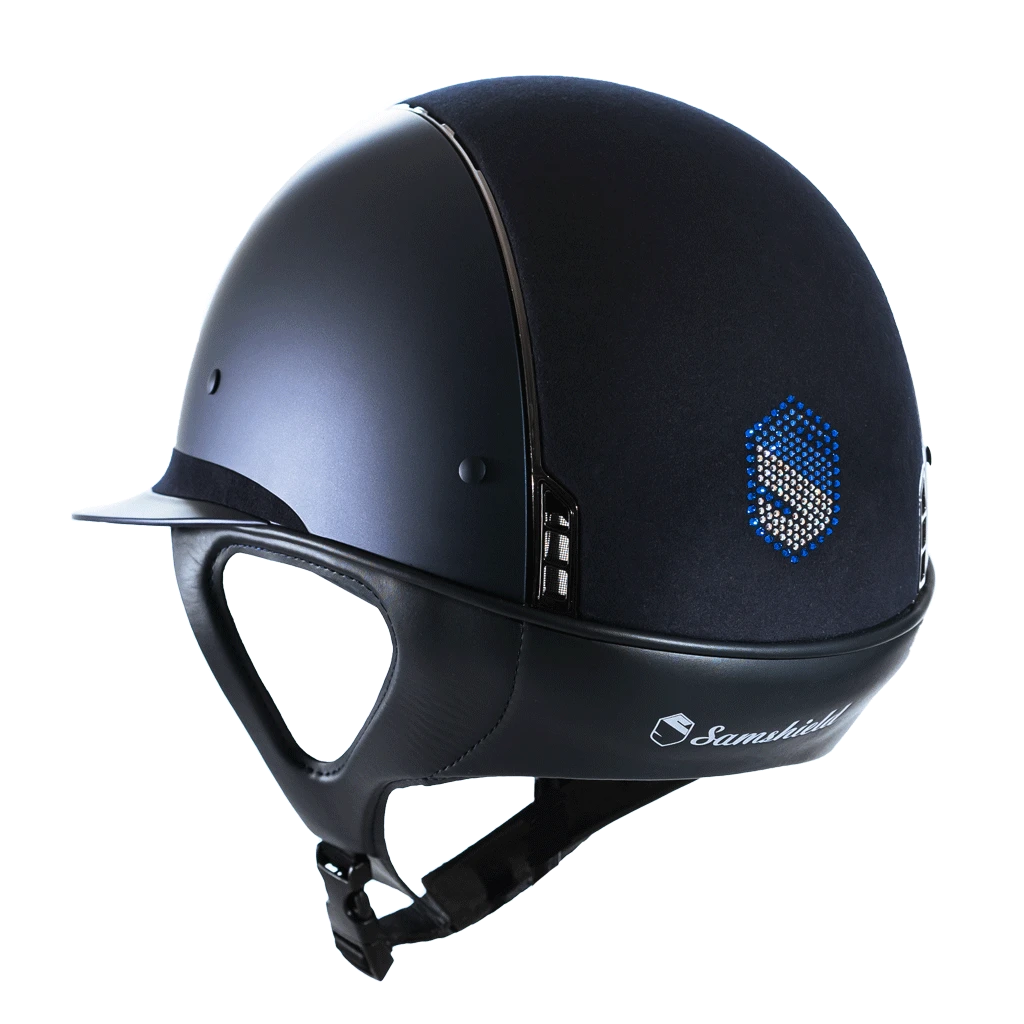 Riding Helmet Miss Shield SM, Holo Shield Sw, FB Alct, Trim+Blazon Blk Chrm, 5 Holo Stones 4 Riding Helmet Miss Shield SM, Holo Shield Sw, FB Alct, Trim+Blazon Blk Chrm, 5 Holo Stones - Image 2