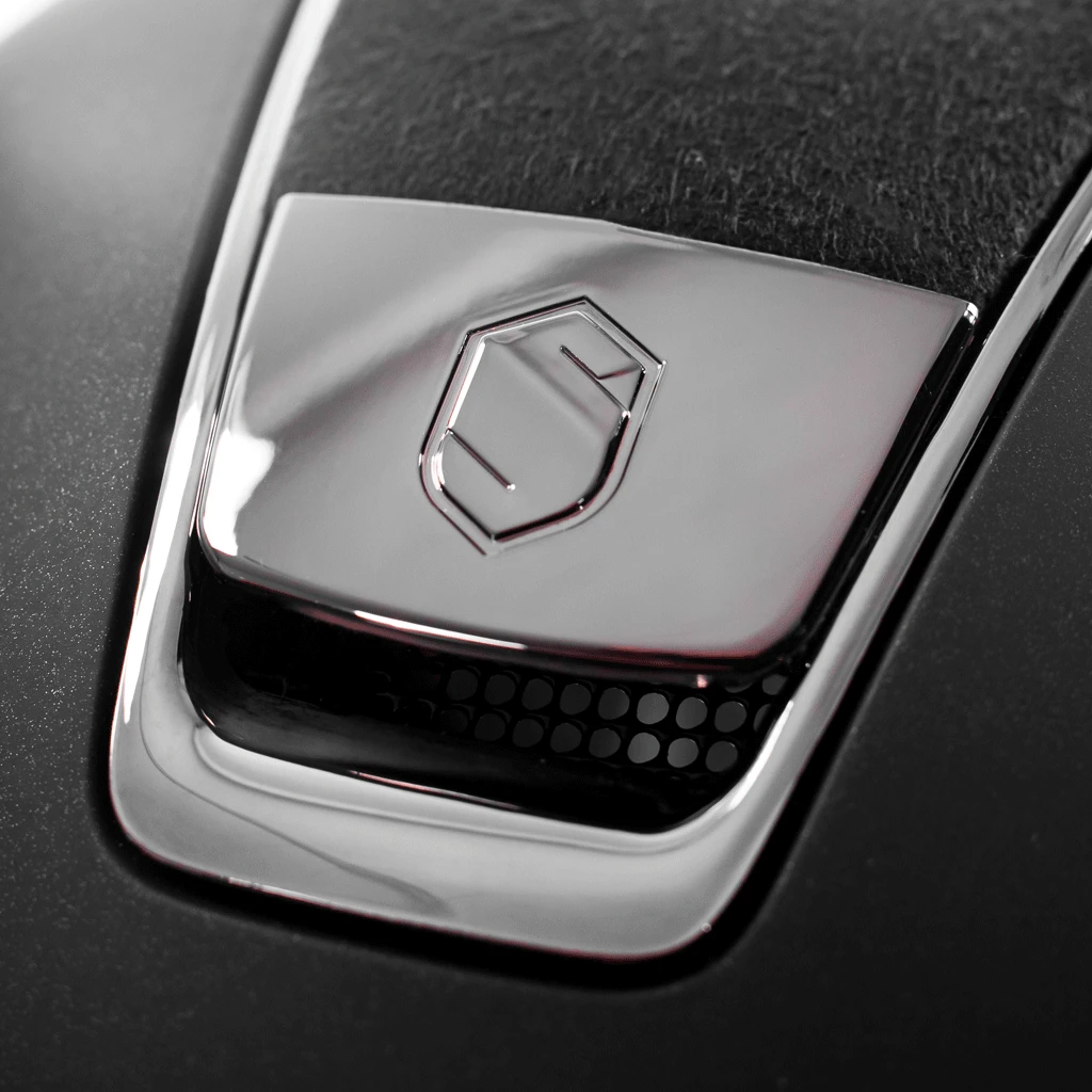 Riding Helmet Classic SM, Top Alct Holographic Shield Sw, Trim+Blazon Black Chrome 8 Riding Helmet Classic SM, Top Alct Holographic Shield Sw, Trim+Blazon Black Chrome - Image 6