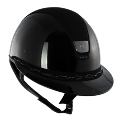 Riding Helmet MS SG, Holo Shield Sw, FB Flower Sw,Trim Matt,Blazon Blk Chrm,5 Jet Hematite