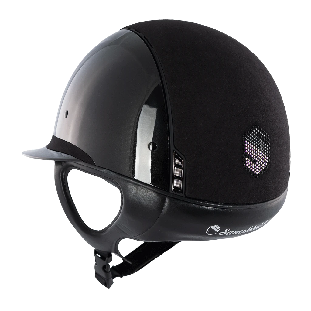 Riding Helmet MS Glossy, Holo Shield Sw,FB Alct,Trim Matt, Blazon Blk Chrm, 5 Jet Hematite 4 Riding Helmet MS Glossy, Holo Shield Sw,FB Alct,Trim Matt, Blazon Blk Chrm, 5 Jet Hematite - Image 2