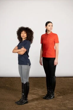 Women's Poloshirt Tahira, Short Sleeved -Equestrian Supplie Shop Equimus Poloshirt Damen Tahira Lifestyle 2 1280x1280