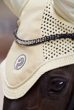 Fly Bonnet Glitter Mesh Platinum Pure SS23, Glitter -Equestrian Supplie Shop Eskadron Fliegenhaube GlitterMesh PlatinumPure FS23 Lifestyle 5 1280x1280