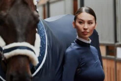 Halter Double Pin Mattgloss Evo-Wool Platinum Pure SS23, Nylon Halter -Equestrian Supplie Shop Eskadron Halfter MattglossEvo Wool PlatinumPure FS23 Lifestyle 2 1280x1280