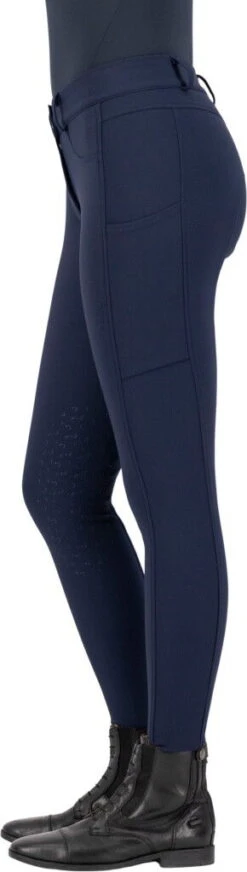 Women's Breeches ESEmpress FW23, Knee-Grip -Equestrian Supplie Shop EuroStar Reithose Damen ESEmpress knee navy 3 processed 1280x1280
