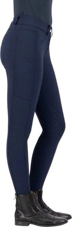 Women's Breeches ESEmpress FW23, Knee-Grip -Equestrian Supplie Shop EuroStar Reithose Damen ESEmpress knee navy 4 processed 1280x1280