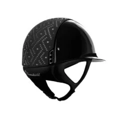 Riding Helmet Miss Shield Shadowglossy,Top Aztec,FB Alct, Trim Matt Blk, Blazon Blk Chrm -Equestrian Supplie Shop FR26714 black 2 1280x1280