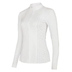 Women's Competition Shirt Janne SS23, Long-sleeved -Equestrian Supplie Shop LAGUSO JANNE SATELIT WHITE 3 1280x1280
