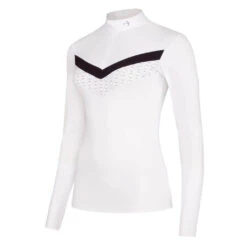 Women's Competition Shirt Vivien SS23, Long-sleeved -Equestrian Supplie Shop LAGUSO VIVIEN SATELIT WHITE 3 1280x1280