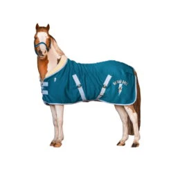Fleece Blanket Thunderbolt For Ponies With Synthetic Fur Collar