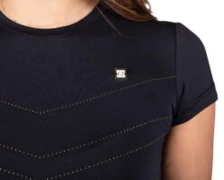 Women`s Sports Shirt Menton, Short-Sleeved -Equestrian Supplie Shop QHP Sportshirt Menton schwarz 3 processed 1280x1280