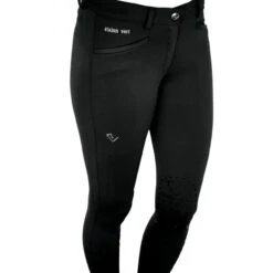 Women's Breeches Quick Star Knee Grip -Equestrian Supplie Shop Quick Star Black KG Detail processed 1280x1280