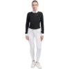 Women's Competition Shirt Jordana FW23, Long-sleeved -Equestrian Supplie Shop SQUARE JORDANA BLACK TONE ON TONE FACE processed processed 1280x1280