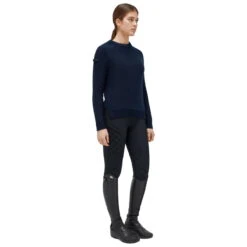 Cavalleria Toscana Women's Sweater CT Label Crew Neck Merino Wool FW23