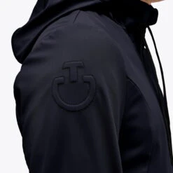 Cavalleria Toscana Men's Softshell Jacket Jersey Full Zip Hooded SS23 -Equestrian Supplie Shop cavalleria toscana softshelljacke jersey fullzip navy 3 1280x1280