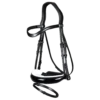 Bridle Patent Large Crank Flash NEC With Swedish Noseband And White Padding -Equestrian Supplie Shop dyon trense patent large crank flash nec 1 1280x1280