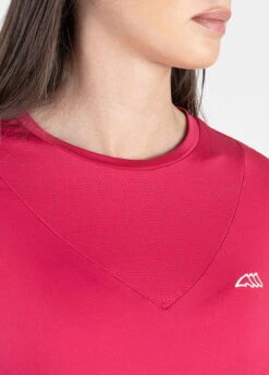 Women's T-Shirt Cearac SS23, Short-sleeved -Equestrian Supplie Shop equiline t Shirt damen cearac FS23 cherryred 02 1280x1280