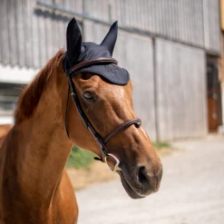 Fly Bonnet Liquid Titanium, Fly Cap, Fly Ears -Equestrian Supplie Shop fenwick equestrian fliegenhaube liquid titanium 2 1280x1280