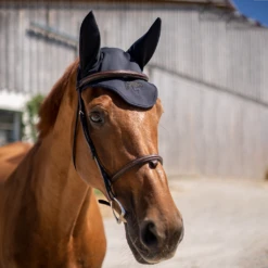 Fly Bonnet Liquid Titanium, Fly Cap, Fly Ears -Equestrian Supplie Shop fenwick equestrian fliegenhaube liquid titanium 3 1280x1280