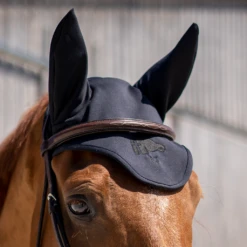 Fly Bonnet Liquid Titanium, Fly Cap, Fly Ears -Equestrian Supplie Shop fenwick equestrian fliegenhaube liquid titanium 4 1280x1280