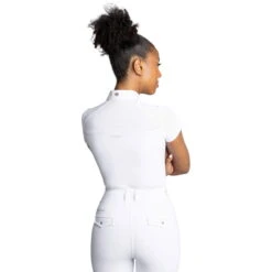 Women's Competition Shirt Air Show, Short-Sleeved -Equestrian Supplie Shop maximilian equestrian turniershirt airshow white 7 1280x1280
