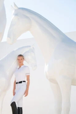 Pikeur Women's T-Shirt Valine SS23, Training Shirt, Short Sleeve -Equestrian Supplie Shop pikeur top damen valine FS23 white 01 1280x1280