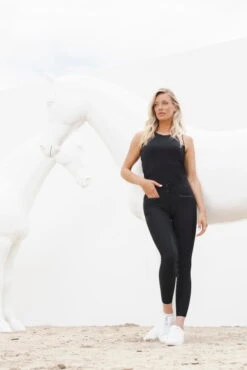 Pikeur Women's Top Viv SS23, Sleeveless -Equestrian Supplie Shop pikeur top damen viv FS23 caviar 01 1280x1280
