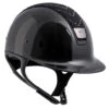 Riding Helmet Classic Shadowglossy, Alcantara Chevron Hematite Top, Trim Matte, Blason Blk Chrm -Equestrian Supplie Shop samshield reithelm classic shadow glossy alcantara chevron hematite top trim matt blason blk chrm 1280x1280
