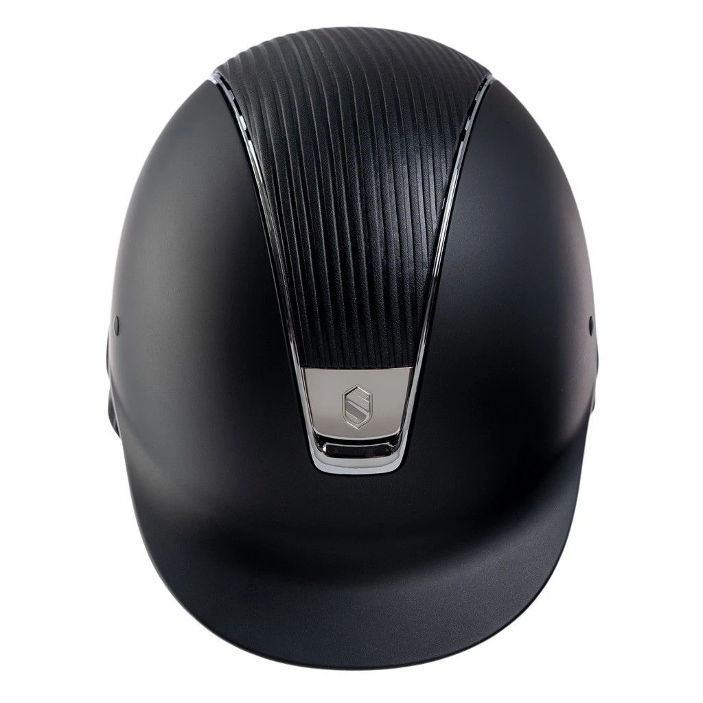 Riding Helmet Classic Shadowmatt Leather, Chrome Silver, Chrome - Image 4