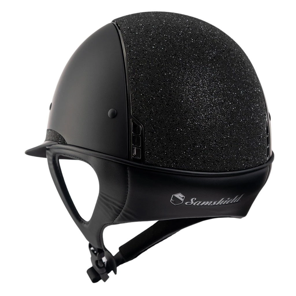 Riding Helmet Classic Shadowmatt Miss Shield Crystal Fabrics - Image 2