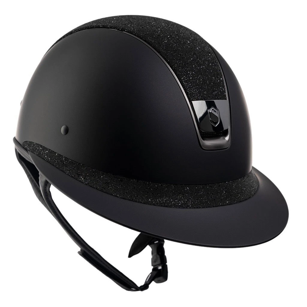 Riding Helmet Classic Shadowmatt Miss Shield Crystal Fabrics