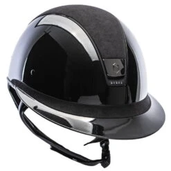 Riding Helmet Glossy Miss Shield, Top+FB Alct, Trim Matt, 5 Sw Hematite, Blazon Blk Chrm