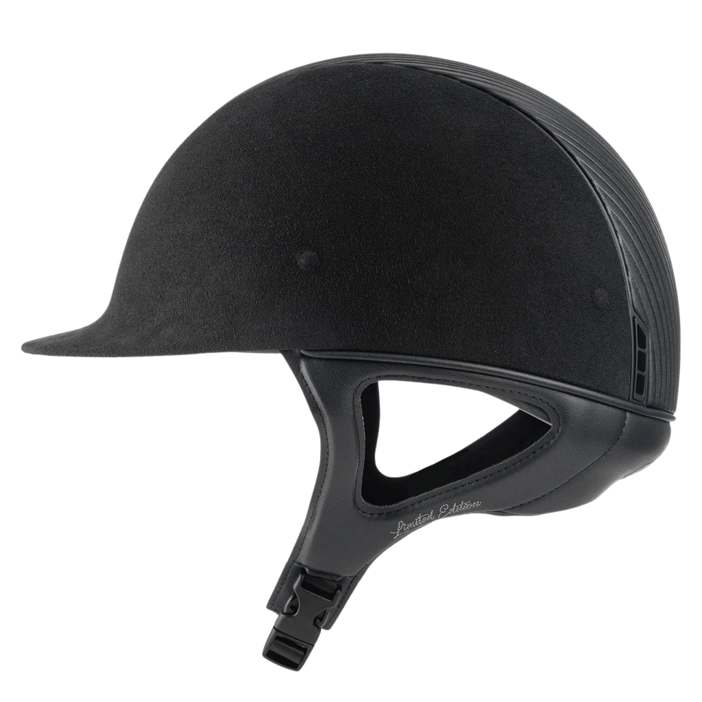 Riding Helmet Premium Classic, Top Leather, Trim + Blazon Matt, Matt Collection - Image 3
