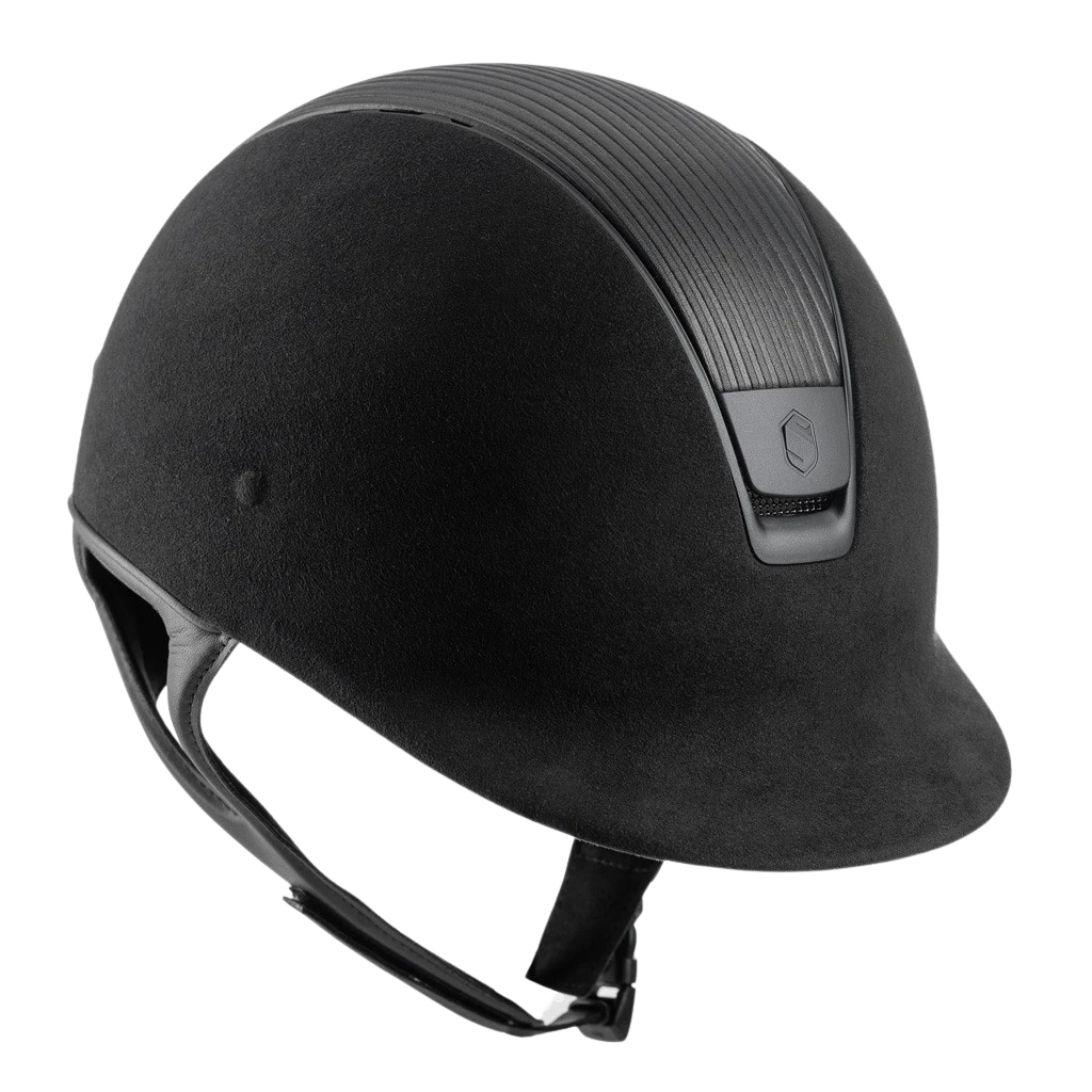 Riding Helmet Premium Classic, Top Leather, Trim + Blazon Matt, Matt Collection