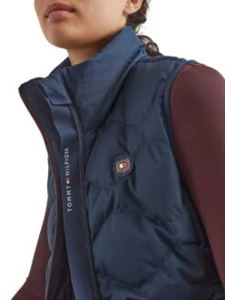 Women's Down Vest Mid-Weight Re-Down FW22 -Equestrian Supplie Shop tommy hilfiger equestrian weste midweight redown desert sky 4 1280x1280
